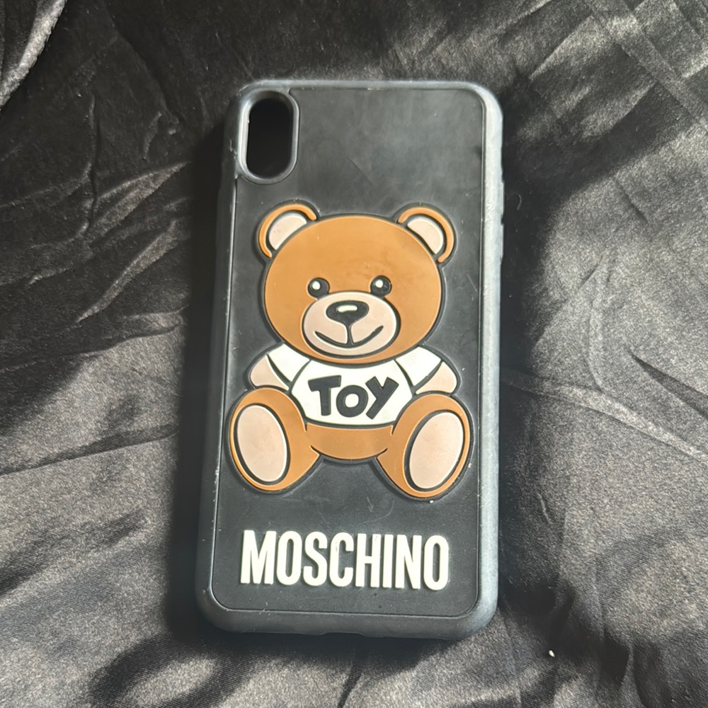Moschino Black and Brown Teddy Bear Phone Case